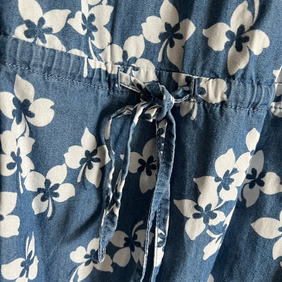 NWT Draper James floral popover dress in medium wash women’s L - Picture 4 of 4